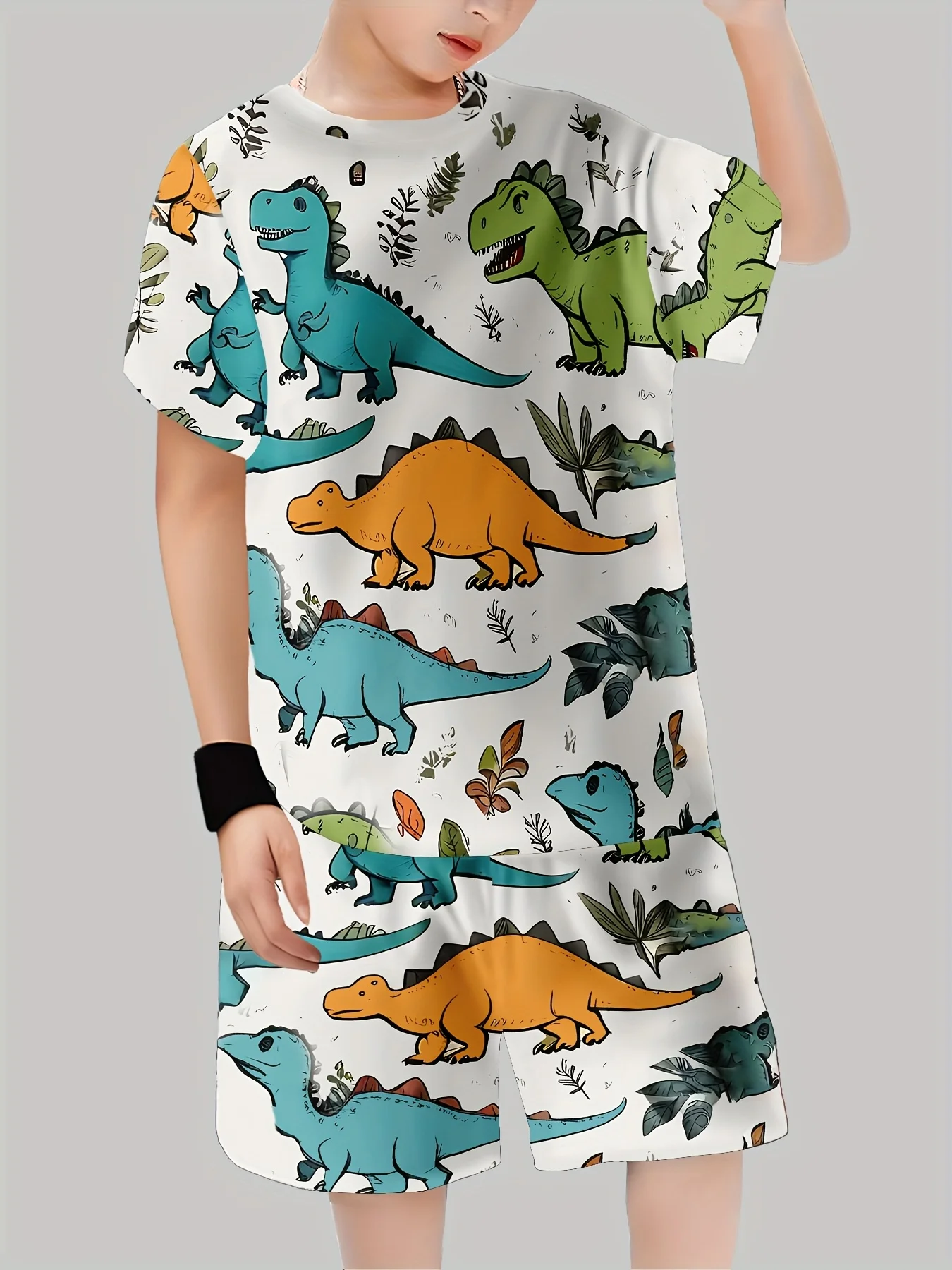 New Dinosaur Printed Outfits T - Baby Clothing Usa ulasan dan harga