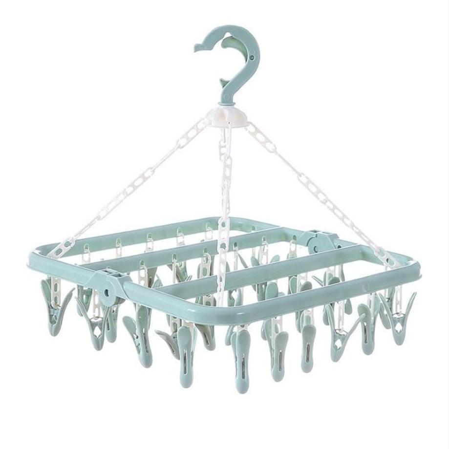 1 Pcs 32 Clips Folding Clothes - Baby Clothing Hanging Rack ulasan dan harga